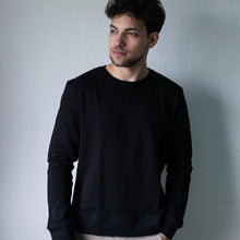 Load image into Gallery viewer, Black Hemp Sweatshirt Front View
