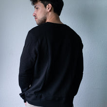 Load image into Gallery viewer, Black Hemp Sweatshirt Rear View
