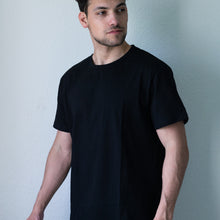 Load image into Gallery viewer, Black Hemp T-Shirt Front View
