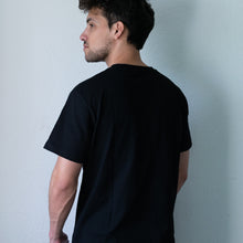 Load image into Gallery viewer, Black Hemp T-Shirt Rear View
