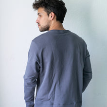 Load image into Gallery viewer, Gray Hemp Sweatshirt Rear View
