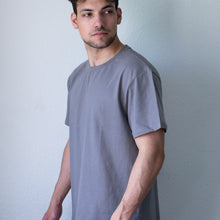Load image into Gallery viewer, Gray Hemp T-Shirt Side View
