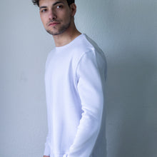 Load image into Gallery viewer, White Hemp Sweatshirt Side View
